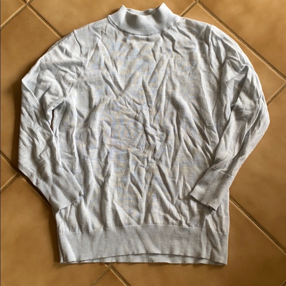 Light blue mock neck sweater